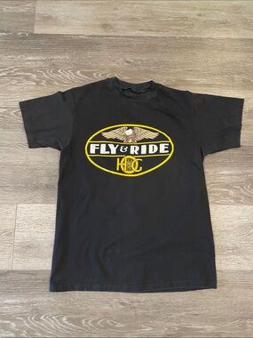 Harley-Davidson Vintage Black Tee with Yellow Eagle Emblem